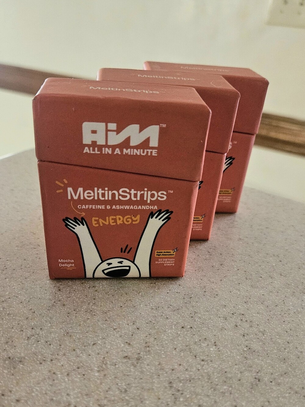 MeltinStrips (3 packs) Energy Strips for Focus, Alertness & Brain Energy